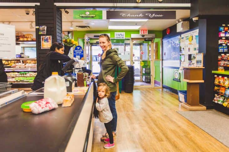 Check out time at Pemberton Valley Supermarket
