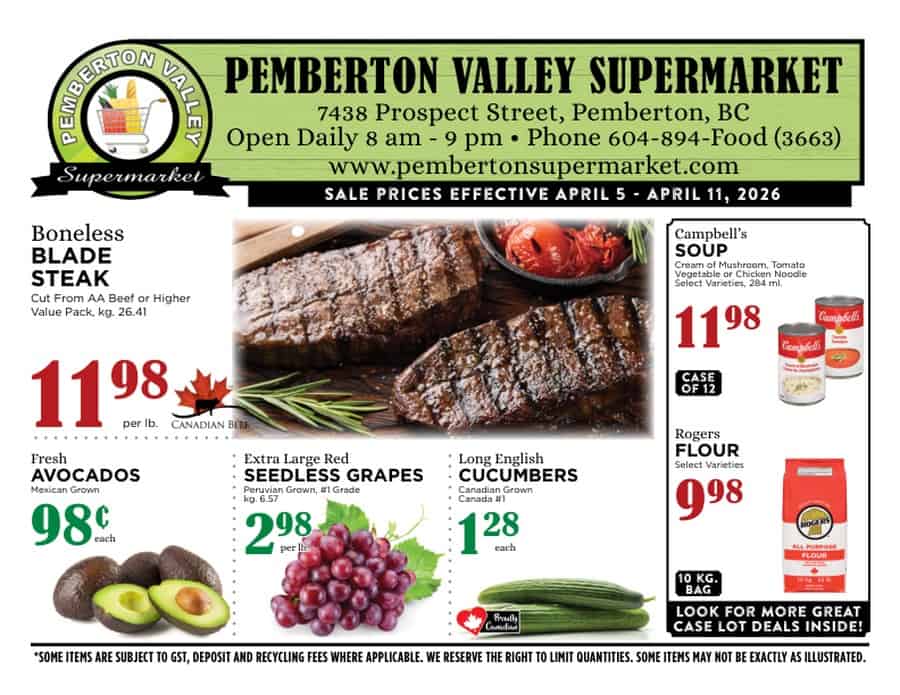 260411 Pemberton Valley Supermarket Flyer 2026 Week 15