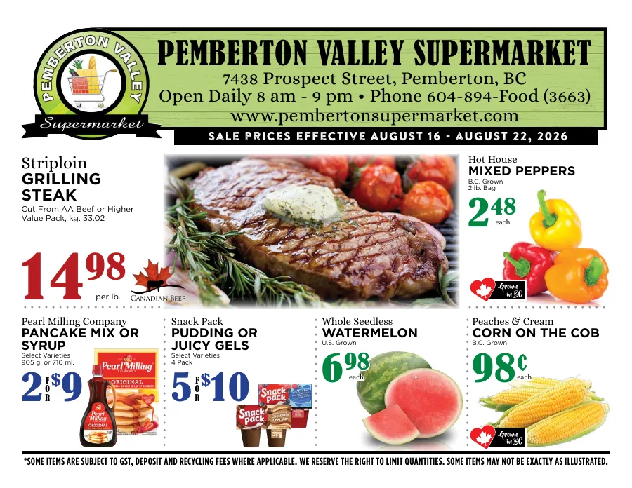 Pemberton Valley Supermarket Flyer Week 34